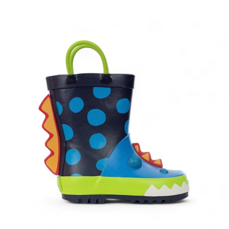 MR.TIGGLE - Rubber ankle boots with dragon pattern