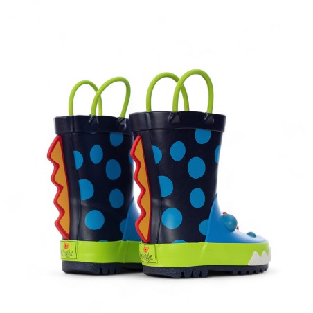 MR.TIGGLE - Stivaletti in gomma con fantasia draghetto