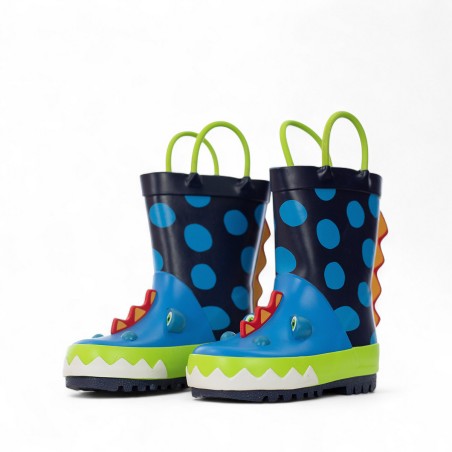 MR.TIGGLE - Rubber ankle boots with dragon pattern