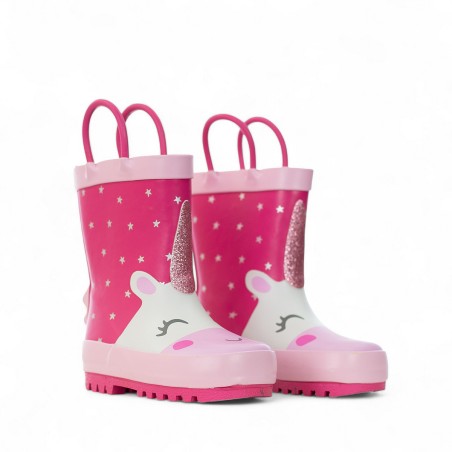 MR.TIGGLE - Rubber booties with unicorn pattern and stars