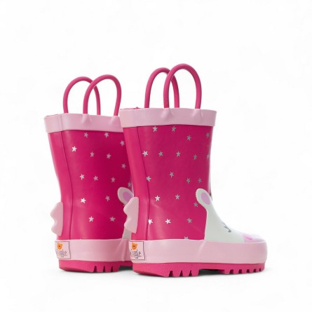 MR.TIGGLE - Botas de goma con estampado de unicornios y estrellas