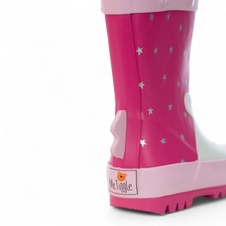 MR.TIGGLE - Rubber booties with unicorn pattern and stars
