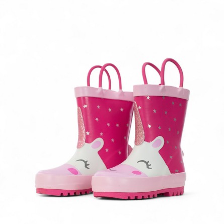 MR.TIGGLE - Rubber booties with unicorn pattern and stars