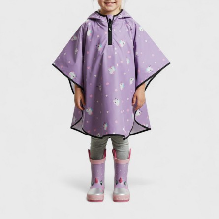 MR.TIGGLE - Rain and windproof jacket with unicorn pattern and hearts