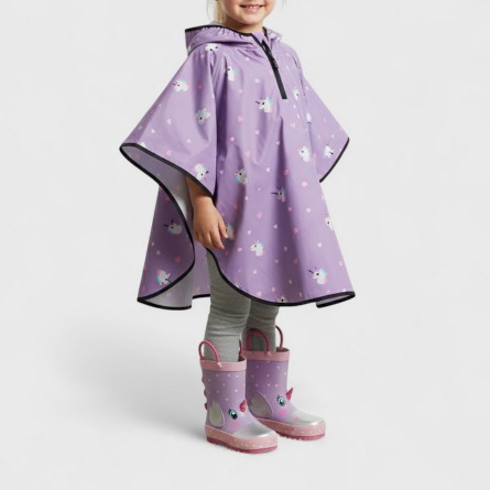 MR.TIGGLE - Rain and windproof jacket with unicorn pattern and hearts