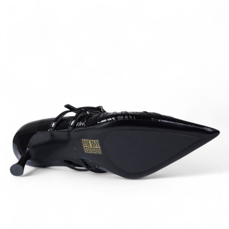 CHICONIC - Pump patent leather with buckles