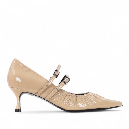 CHICONIC - Pump patent leather with buckles