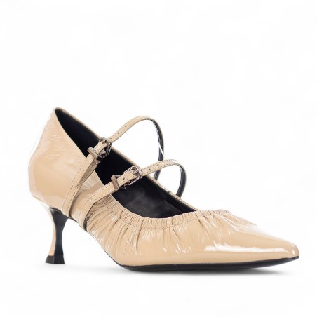 CHICONIC - Pump patent leather with buckles