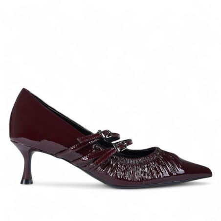 CHICONIC - Pump patent leather with buckles