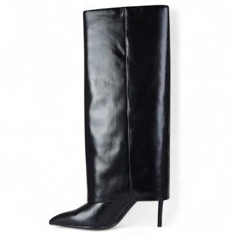 CHICONIC - Leather Turned-Up Boot 2
