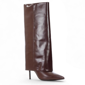 CHICONIC - Leather Turned-Up Boot 2