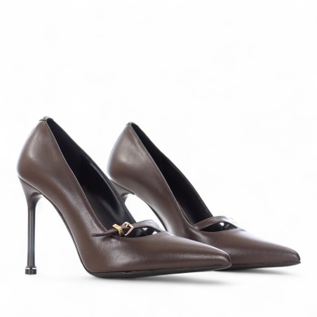 ALBANO - Décolleté in pelle con fibbia