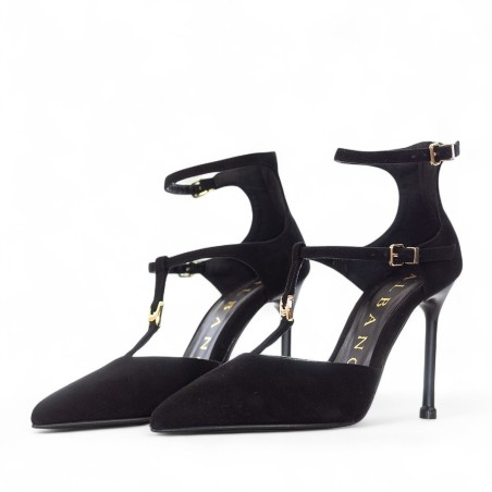 ALBANO - Pump suede leather with buckles