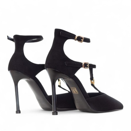 ALBANO - Pump suede leather with buckles ALBANO - Pump suede leather with buckles