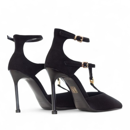 ALBANO - Pump suede leather with buckles