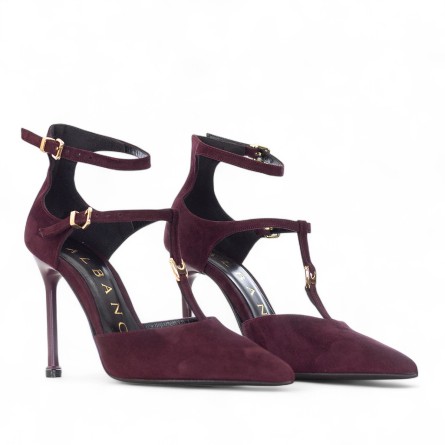 ALBANO - Pump suede leather with buckles ALBANO - Pump suede leather with buckles