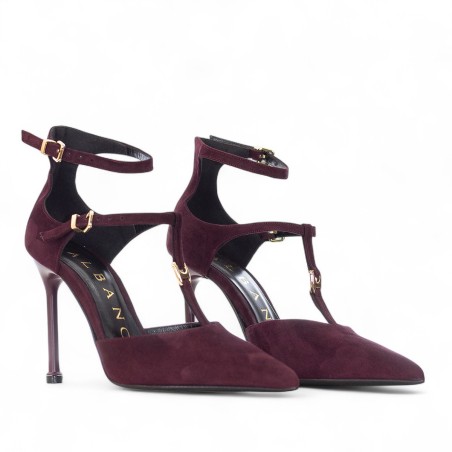 ALBANO - Pump suede leather with buckles