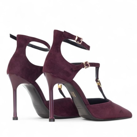 ALBANO - Pump suede leather with buckles ALBANO - Pump suede leather with buckles