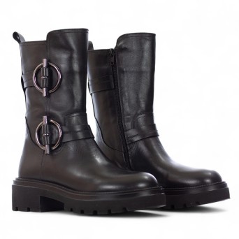 ALBANO - Stivale in pelle con fibbie ornamentali 2