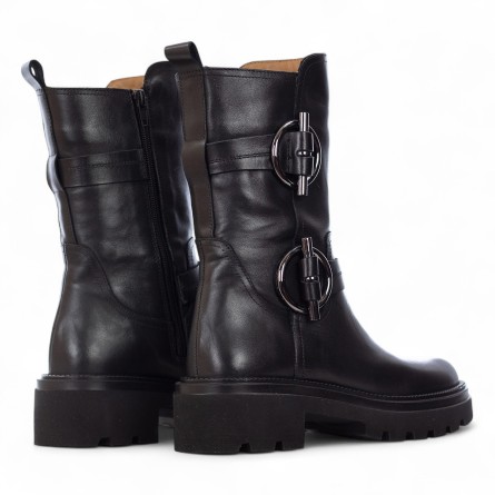 ALBANO - Leather boot with ornamental buckles ALBANO - Leather boot with ornamental buckles