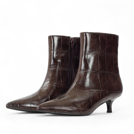 EXÉ - Printed faux leather ankle boot with zipper EXÉ - Printed faux leather ankle boot with zipper