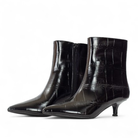 EXÉ - Printed faux leather ankle boot with zipper EXÉ - Printed faux leather ankle boot with zipper