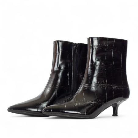 EXÉ - Bedruckte Kunstlederstiefelette mit Reißverschluss