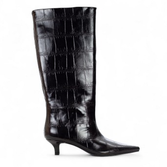 EXÉ - Printed faux leather boot with zipper