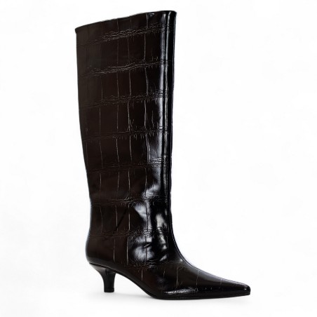 EXÉ - Printed faux leather boot with zipper