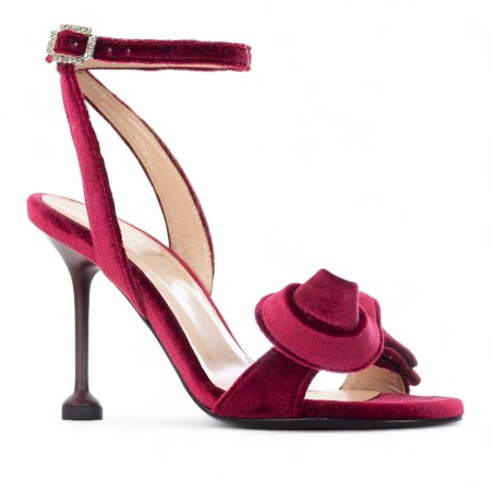 G.P. BOLOGNA - Sandal velvet with bow