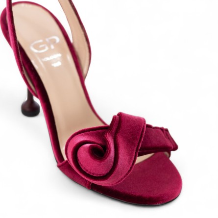 G.P. BOLOGNA - Sandal velvet with bow G.P. BOLOGNA - Sandal velvet with bow