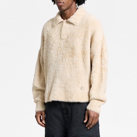 RETERNITY - Polo Événie Reversible Clair Furry Knit