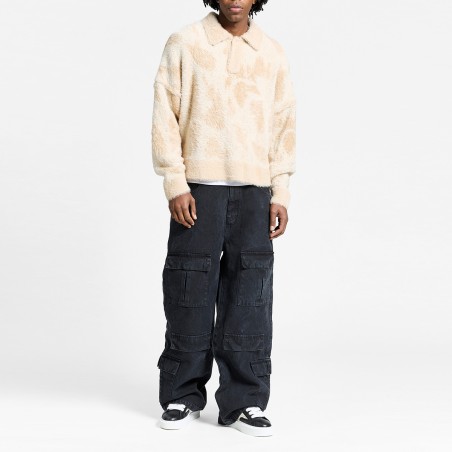 RETERNITY - Polo Événie Reversible Clair Furry Knit