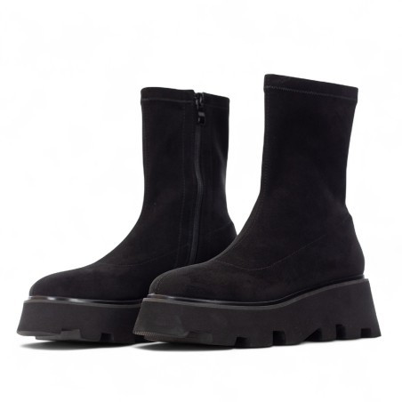 UMA PARKER - Eco Suede Ankle Boot with Zip