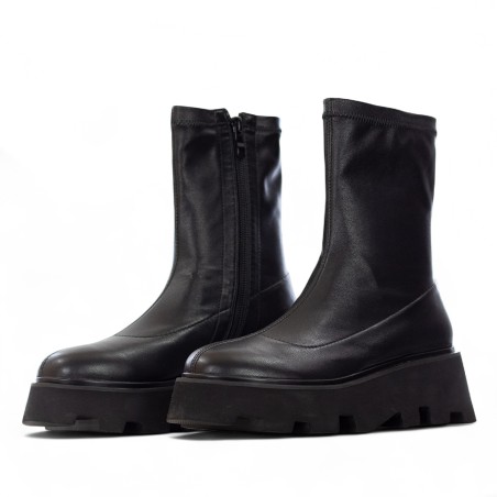 UMA PARKER - Öko-Lederstiefelette mit Reißverschluss