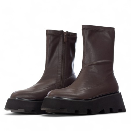 UMA PARKER - Bottines en faux cuir avec fermeture éclair