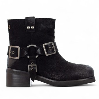 CORAL BLUE - Bottines vintage en daim