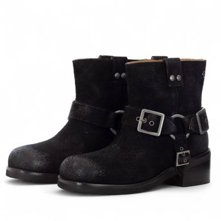 CORAL BLUE - Tronchetto in Camoscio vintage CORAL BLUE - Tronchetto in Camoscio vintage