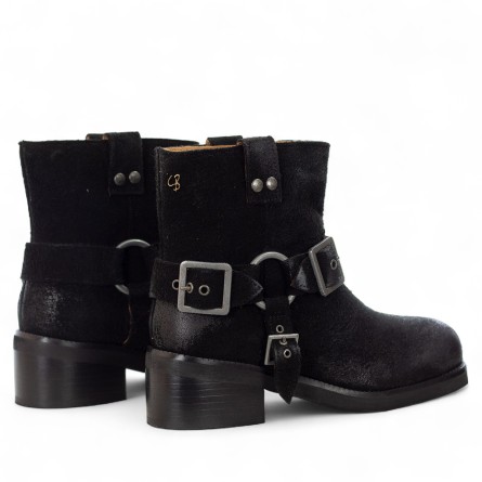 CORAL BLUE - Tronchetto in Camoscio vintage CORAL BLUE - Tronchetto in Camoscio vintage