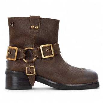 CORAL BLUE - Bottines vintage en daim