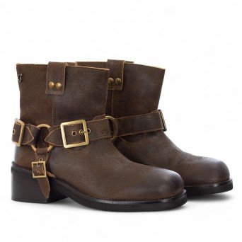 CORAL BLUE - Bottines vintage en daim 2