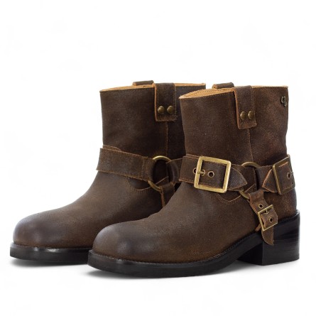 CORAL BLUE - Tronchetto in Camoscio vintage CORAL BLUE - Tronchetto in Camoscio vintage