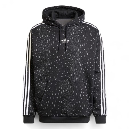 ADIDAS ORIGINALS - Felpa con cappuccio Leo All Over Print Loose