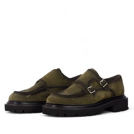 MARECHIARO 1962 - Loafer double buckle in vintage suede