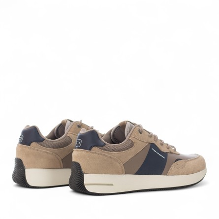 PIQUADRO - Baskets en cuir avec logo PIQUADRO - Baskets en cuir avec logo