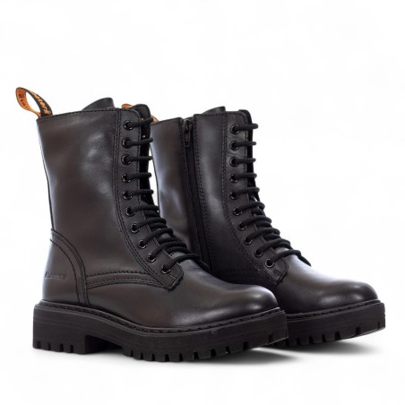 SHOOTERS - Bottines en cuir avec fermeture éclair