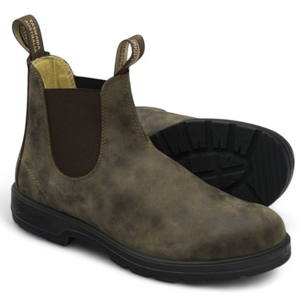 BLUNDSTONE - Beatles Rustic Brown Leather & Brown Elastic