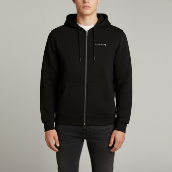 JOHN RICHMOND - Felpa con zip e cappuccio in cotone