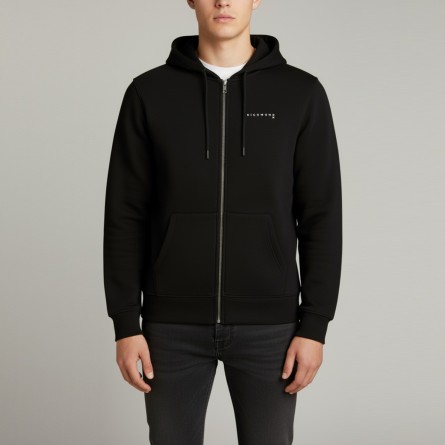 JOHN RICHMOND - Felpa con zip e cappuccio in cotone