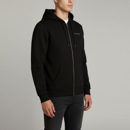 JOHN RICHMOND - Felpa con zip e cappuccio in cotone